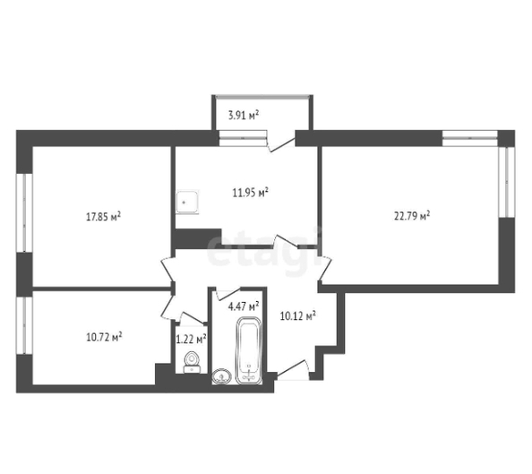 
  Продается 3-комн. квартира, 81.5 м², ЖК Преображенский, дом 13
. Фото 6.