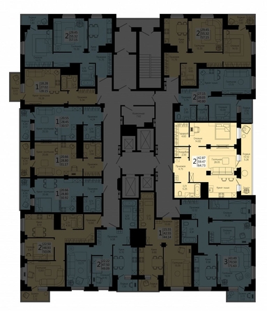 
  Продается 2-комн. квартира, 64.73 м², ЖК На Дудинской, дом 5
. Фото 1.