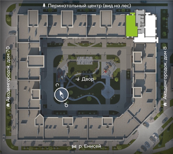 
  Продается 3-комн. квартира, 91.1 м², ЖК Академгородок, дом 6
. Фото 1.
