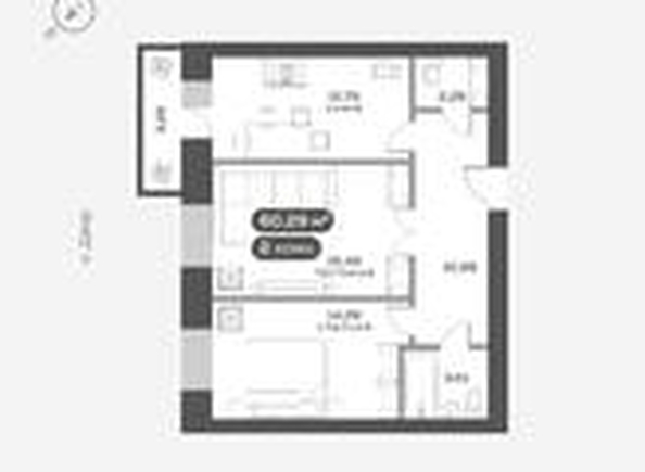 
  Продается 2-комн. квартира, 60.29 м², ЖК Сити-квартал Октябрьский, дом 1
. Фото 1.