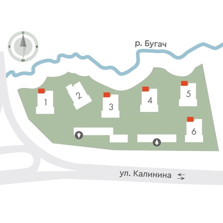 
  Продается 2-комн. квартира, 54.7 м², ЖК Калина Долина, дом 1
. Фото 2.