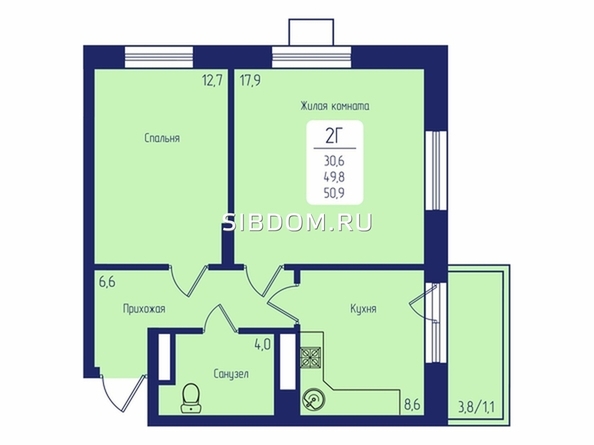 
  Продается 2-комн. квартира, 50.9 м², ЖК Univers (Универс), 2 квартал
. Фото 10.