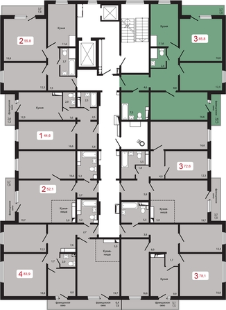 
  Продается 3-комн. квартира, 85.8 м², ЖК КБС. Берег, дом 5 строение 1
. Фото 1.