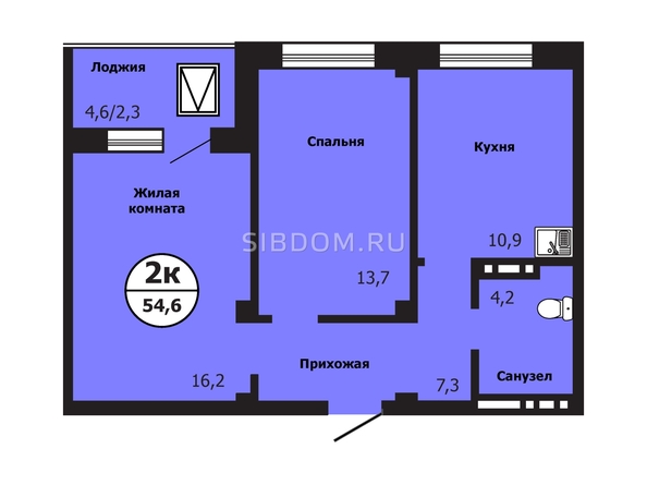 
  Продается 2-комн. квартира, 54.6 м², ЖК Тихие зори, дом Гранит корпус 2
. Фото 1.
