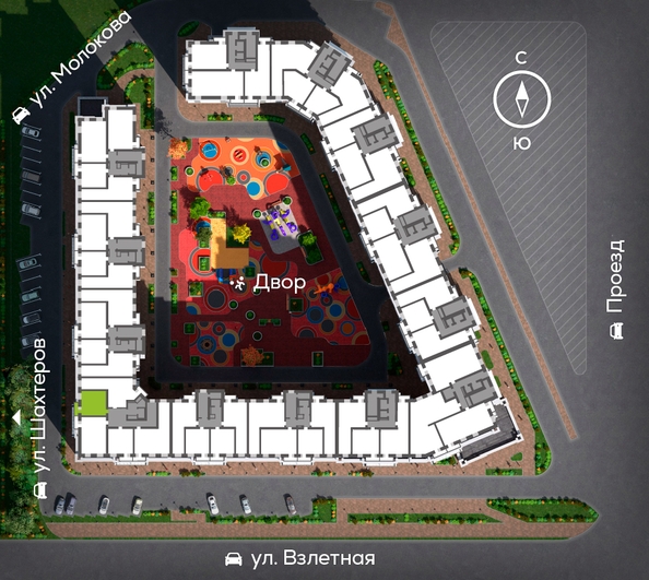 
  Продается 1-комн. квартира, 42.49 м², ЖК На Взлетной, дом 1
. Фото 1.