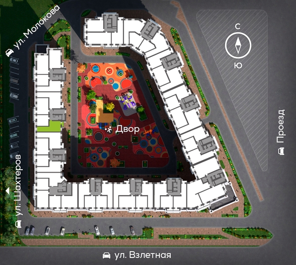 
  Продается 2-комн. квартира, 59.58 м², ЖК Сити-квартал на Взлетной, дом 1
. Фото 1.
