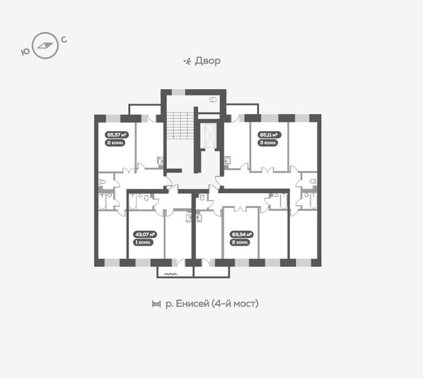 
  Продается 3-комн. квартира, 85.3 м², ЖК Академгородок, дом 8
. Фото 5.
