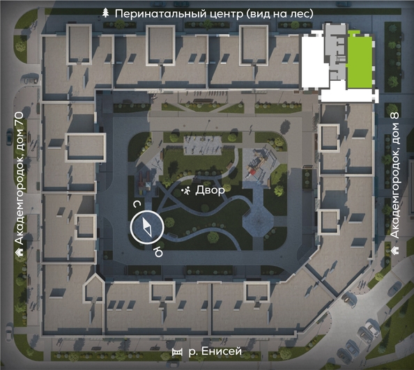 
  Продается 3-комн. квартира, 94.6 м², ЖК Академгородок, дом 6
. Фото 1.