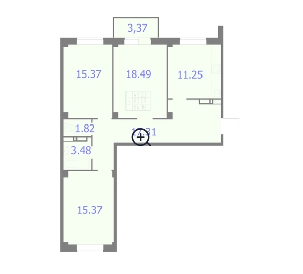 
  Продается 2-комн. квартира, 68.05 м², ЖК Новые Солонцы, дом 9
. Фото 1.