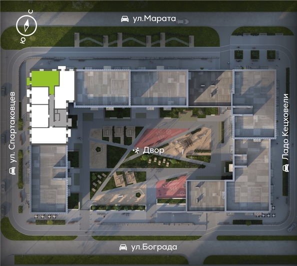 
  Продается 2-комн. квартира, 73.5 м², ЖК Кецховели, дом 1
. Фото 1.