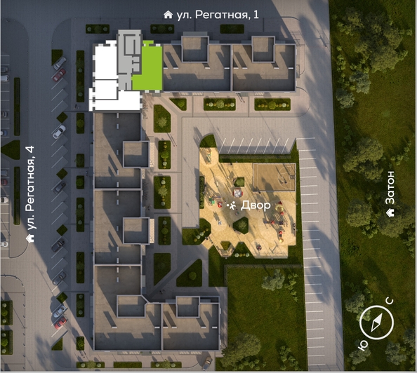 
  Продается 3-комн. квартира, 92.4 м², ЖК Южный берег, дом 24
. Фото 1.