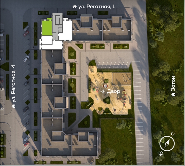 
  Продается 2-комн. квартира, 65.1 м², ЖК Южный берег, дом 24
. Фото 1.