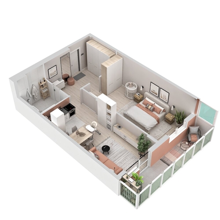
  Продается 2-комн. квартира 61.1 м², в ЖК Аллея Парк, 1 этап. Фото 6.