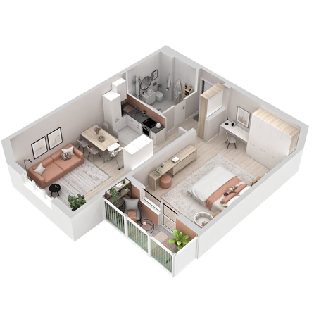 
  Продается 2-комн. квартира 60.85 м², в ЖК Аллея Парк, 1 этап. Фото 5.