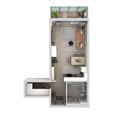 
  Продается студия 40.32 м², в ЖК Аллея Парк, 1 этап. Фото 2.