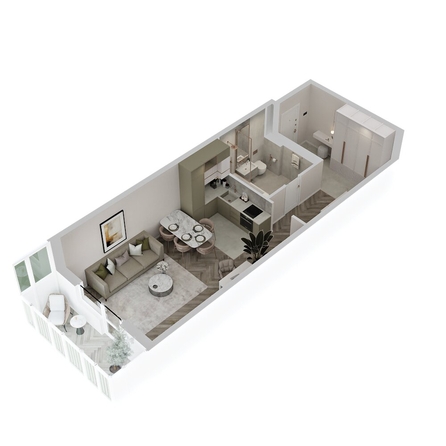
  Продается студия 43.08 м², в ЖК Аллея Парк, 2 этап. Фото 6.