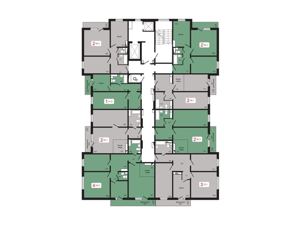 
  Продается 4-комн. квартира 83.9 м², в ЖК КБС. Берег, дом 5 строение 2. Фото 6.