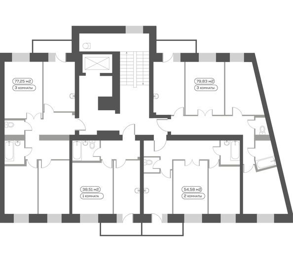 
  Продается 3-комн. квартира 80.2 м², в ЖК Южный берег, дом 21. Фото 5.