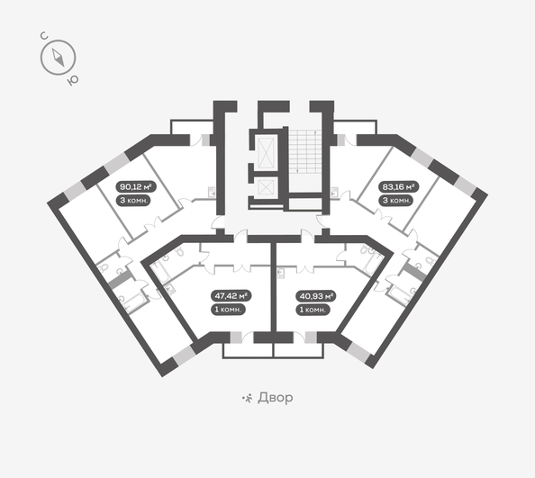 
  Продается 1-комн. квартира 40.93 м², в ЖК Вверх, дом 1. Фото 5.
