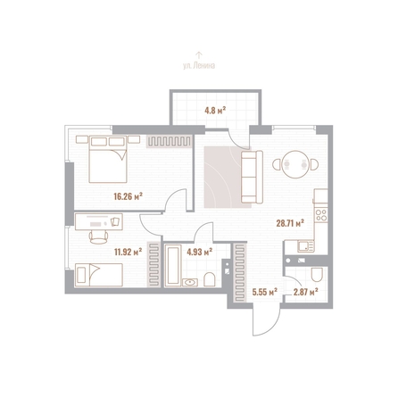 
  Продается 2-комн. квартира 71.64 м², в ЖК Николаевские кварталы. Фото 1.