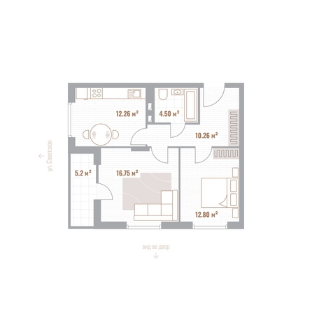 
  Продается 2-комн. квартира 58.17 м², в ЖК Николаевские кварталы. Фото 1.