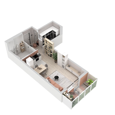
  Продается студия 40.11 м², в ЖК Аллея Парк, 1 этап. Фото 6.