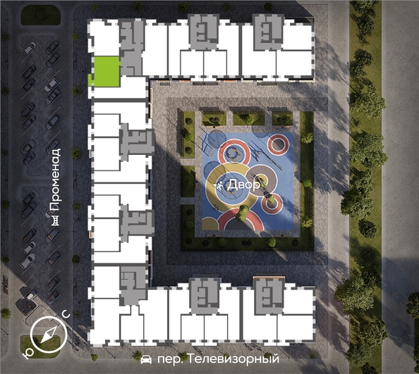 
  Продается 2-комн. квартира 56.77 м², в ЖК ОКТА, дом 2. Фото 1.