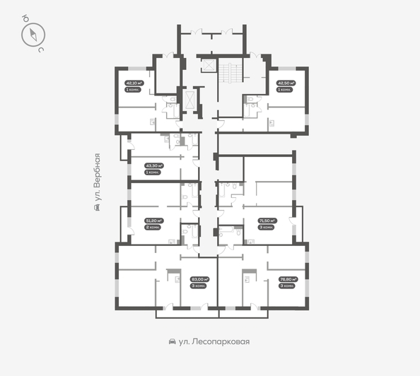 
  Продается 1-комн. квартира 43.3 м², в ЖК Белый квартал на Свободном, дом 3. Фото 5.