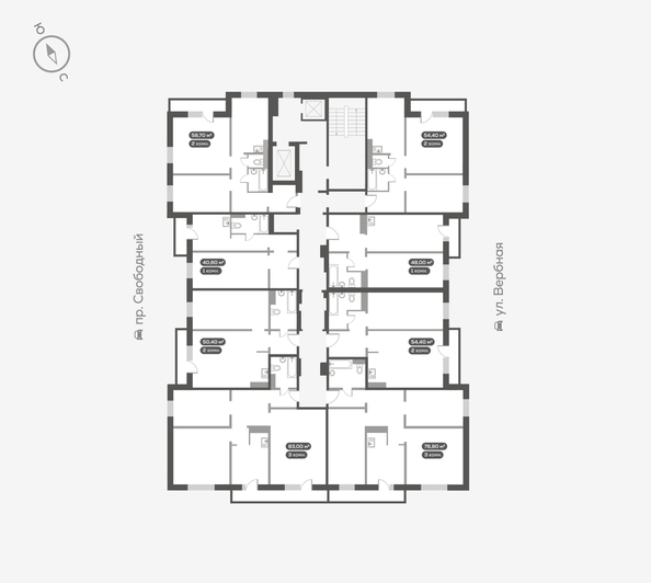 
  Продается 3-комн. квартира 83.2 м², в ЖК Белый квартал на Свободном, дом 2. Фото 5.