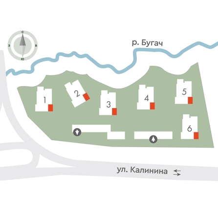 
  Продается 3-комн. квартира 60.3 м², в ЖК Калина Долина, дом 2. Фото 2.
