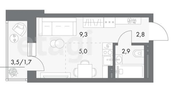 
  Продается студия 21.7 м². Фото 7.