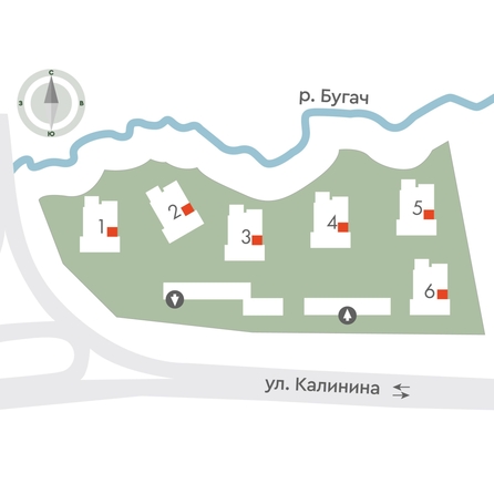 
  Продается 2-комн. квартира 45.4 м², в ЖК Калина Долина, дом 1. Фото 2.