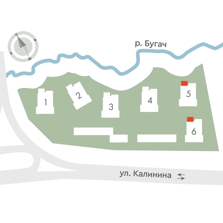 
  Продается 2-комн. квартира 54.1 м², в ЖК Калина Долина, дом 5. Фото 2.
