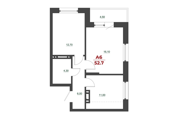 
  Продается 2-комн. квартира 52.4 м², в ЖК Фамилия, дом 7. Фото 2.