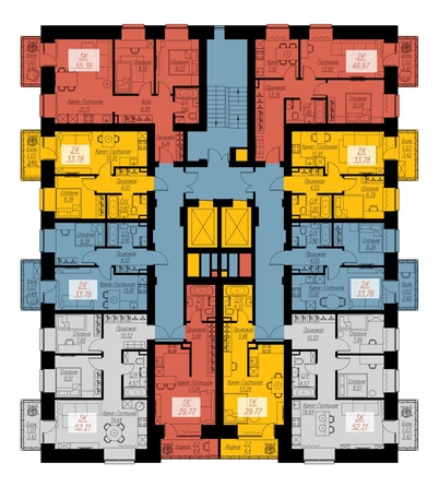 
  Продается 3-комн. квартира 52.21 м², в ЖК Биография, дом 2, корп 1. Фото 5.