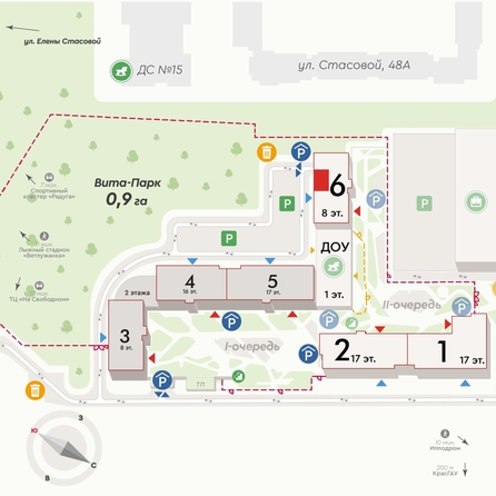 
  Продается 2-комн. квартира 65 м², в ЖК Вита-парк, 2 оч. 6 корпус. Фото 2.