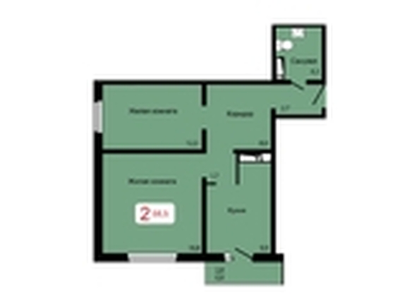 
  Продается 2-комн. квартира 58.5 м², в ЖК Мичурино, дом 2 стр 7. Фото 2.