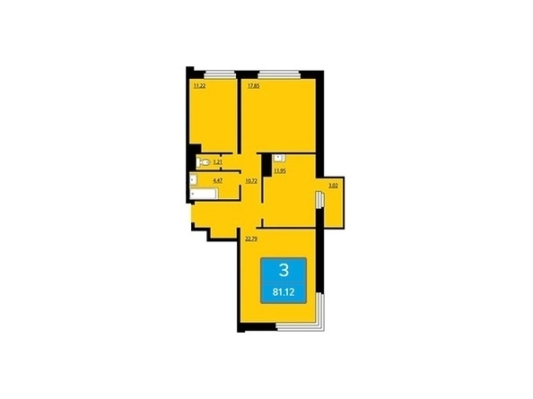 
  Продается 3-комн. квартира 81.3 м², в ЖК Преображенский, дом 11. Фото 1.