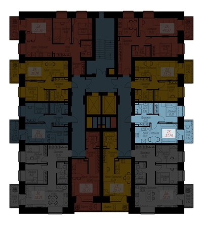 
  Продается 2-комн. квартира 33.78 м², в ЖК Биография, дом 2, корп 1. Фото 2.