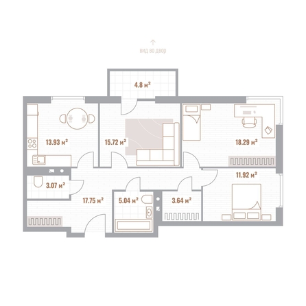 
  Продается 3-комн. квартира 90.76 м², в  Николаевские кварталы, Воскресенский. Фото 1.