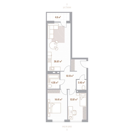 
  Продается 2-комн. квартира 76.16 м², в  Николаевские кварталы, Воскресенский. Фото 1.