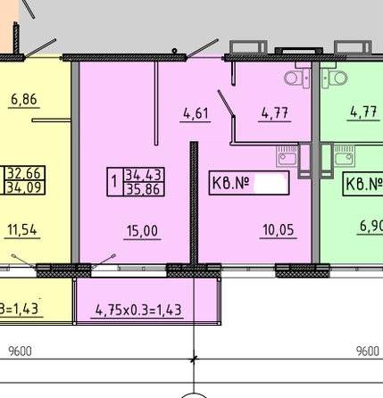 
  Продается 1-комн. квартира 35.86 м², в ЖК Аринский, дом 2 корпус 3. Фото 1.