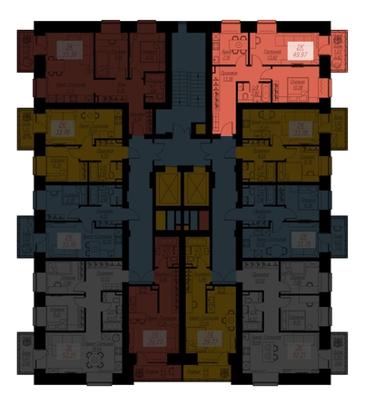 
  Продается 2-комн. квартира 49.97 м², в ЖК Биография, дом 2, корп 2. Фото 2.
