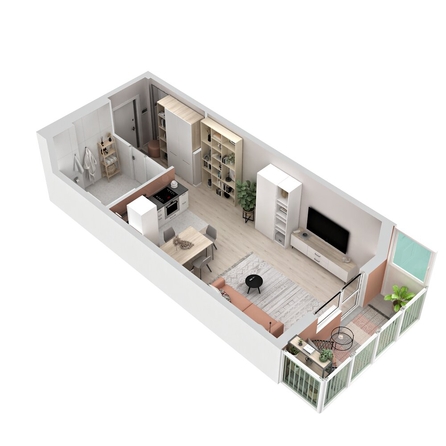 
  Продается студия 36.17 м², в ЖК Аллея Парк, 1 этап. Фото 5.