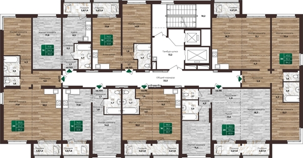 
   Продам 2-комнатную, 66.2 м², Шервуд, (Нагорная 6-я, 15г/1 корп 2)

. Фото 1.