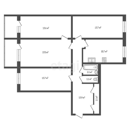 
   Продам 4-комнатную, 77 м², Веры Кащеевой ул, 9

. Фото 3.