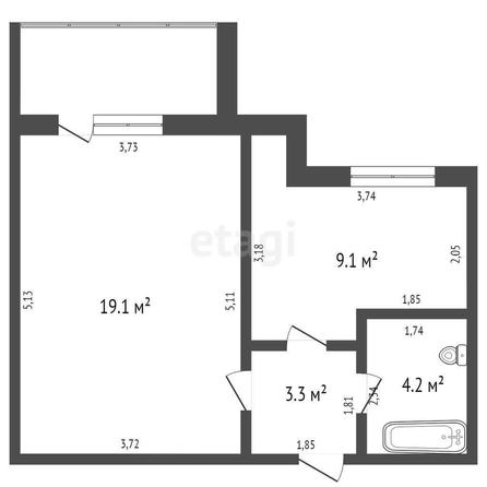 
   Продам 1-комнатную, 38 м², Балтийская ул, 2

. Фото 1.