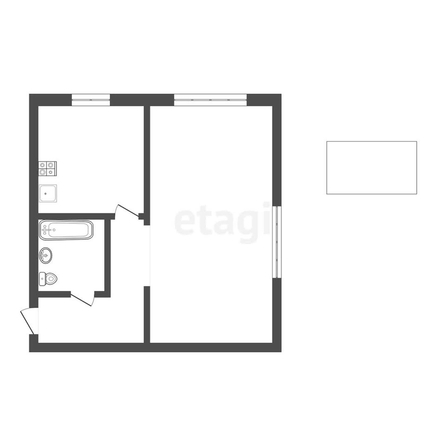 
   Продам 1-комнатную, 31 м², Ленина пр-кт, 27А/64А

. Фото 1.