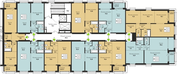 
   Продам 2-комнатную, 67.3 м², Шотландия, Солнечная поляна 69

. Фото 1.