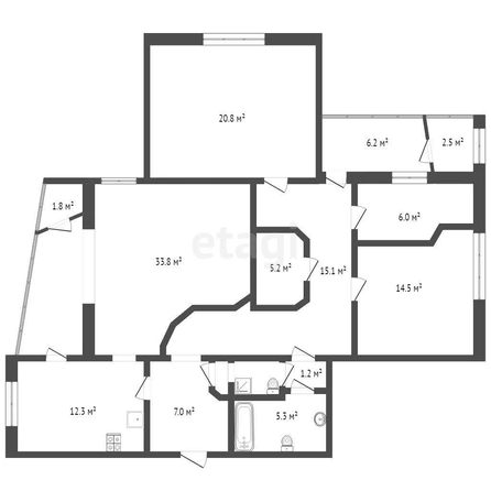 
   Продам 3-комнатную, 134.4 м², Змеиногорский тракт, 69Лк4

. Фото 1.